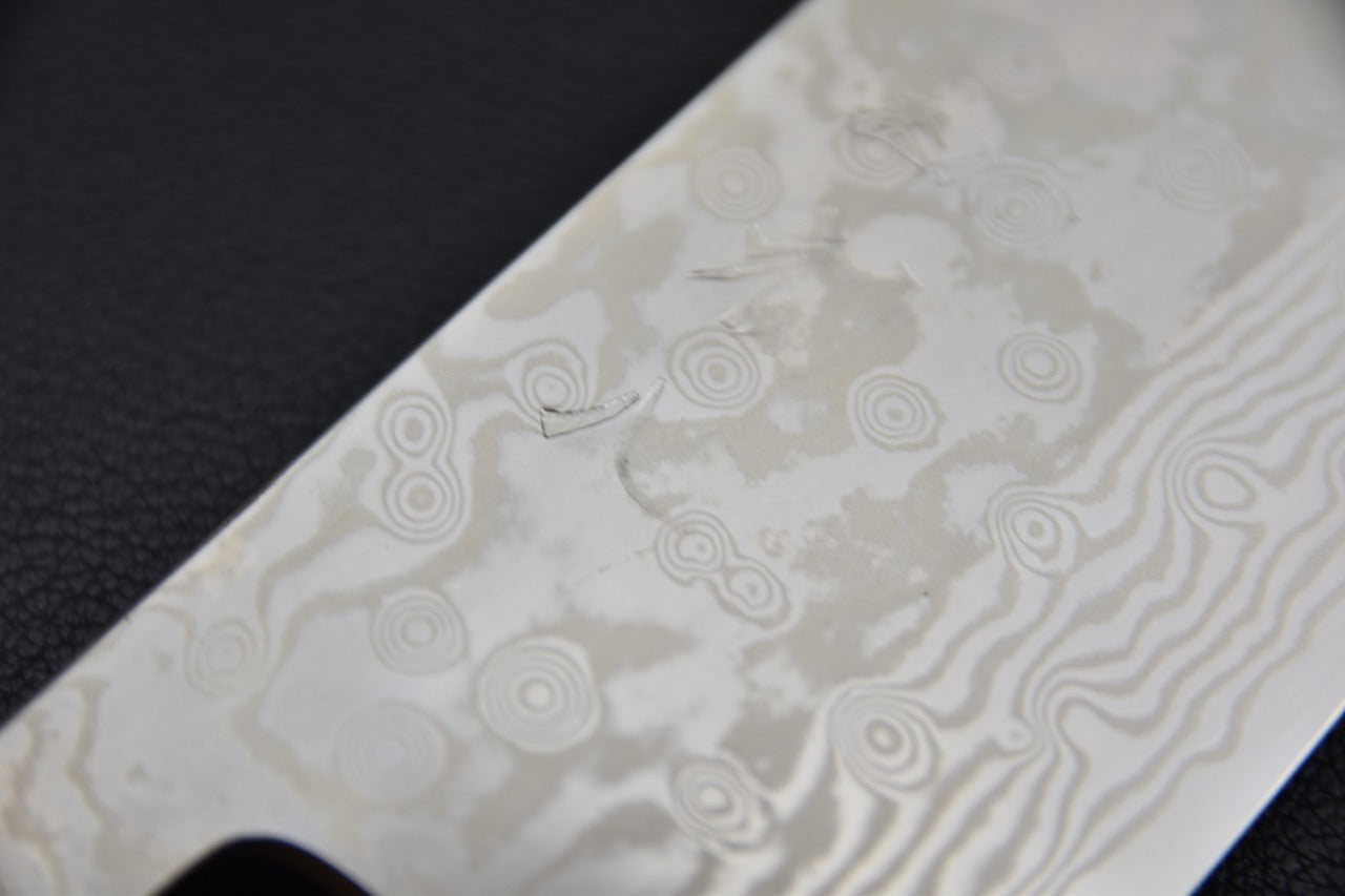 Miyazaki Kajiya ATS-34 Damascus Tsubaki 220mm Ebony