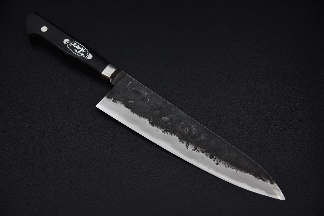 Morihei Hisamoto Kurouchi Shirogami #1 Gyuto 210mm Pakka (finition soignée)
