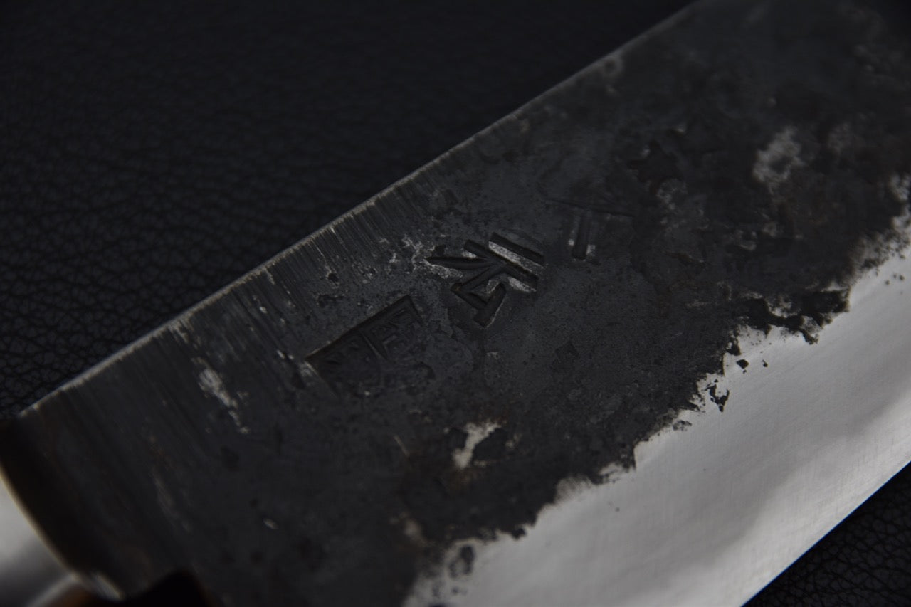 Morihei Hisamoto Kurouchi Shirogami #1 Gyuto 210mm Pakka (finition soignée)