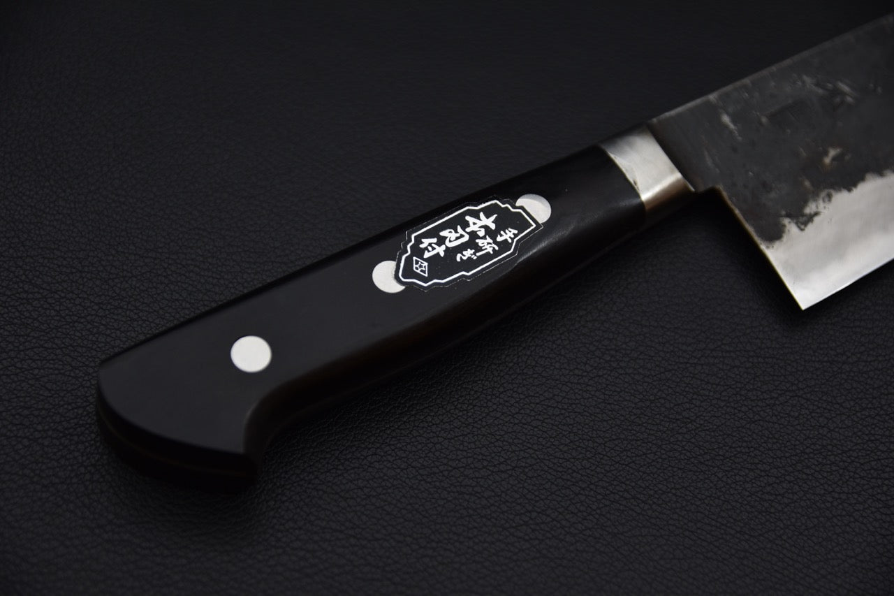 Morihei Hisamoto Kurouchi Shirogami #1 Gyuto 210mm Pakka (finition soignée)