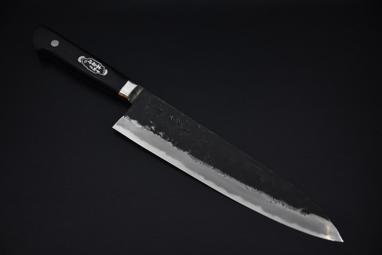 Morihei Hisamoto Kurouchi Shirogami #1 Gyuto 240mm Pakka (Finition soignée)