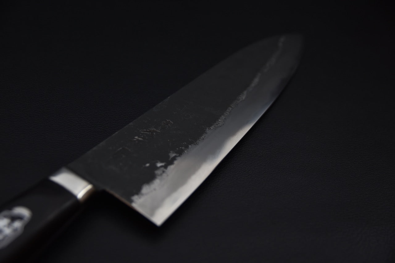 Morihei Hisamoto Kurouchi Shirogami #1 Gyuto 240mm Pakka (Fine finish)