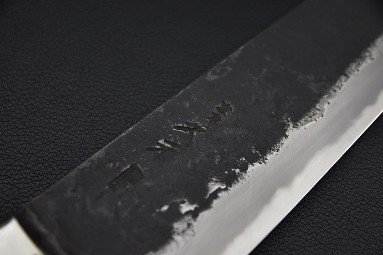 Morihei Hisamoto Kurouchi Shirogami #1 Gyuto 240mm Pakka (Finition soignée)