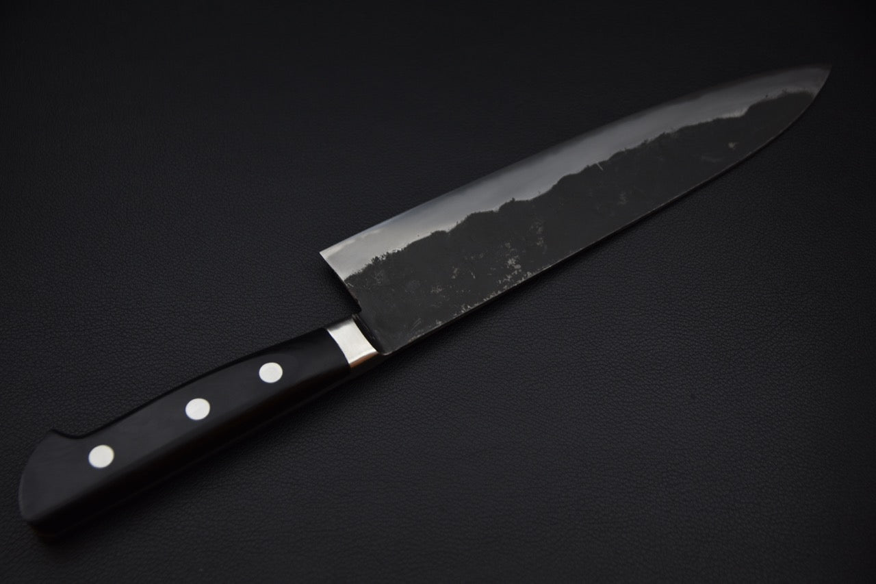 Morihei Hisamoto Kurouchi Shirogami #1 Gyuto 240mm Pakka (Finition soignée)