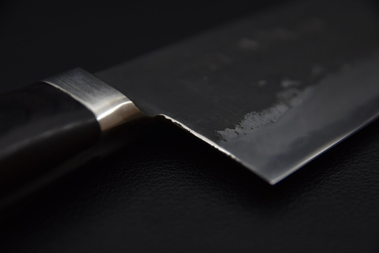 Morihei Hisamoto Kurouchi Shirogami #1 Gyuto 240mm Pakka (Finition soignée)