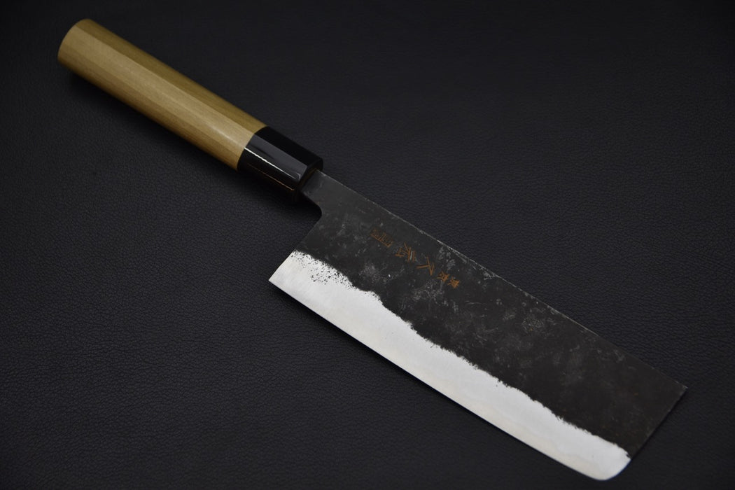 Morihei Hisamoto Kurouchi Shirogami #1 Nakiri 165mm Ho