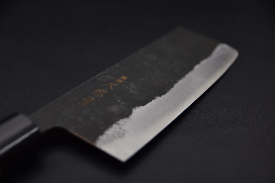 Morihei Hisamoto Kurouchi Shirogami #1 Nakiri 165mm Ho