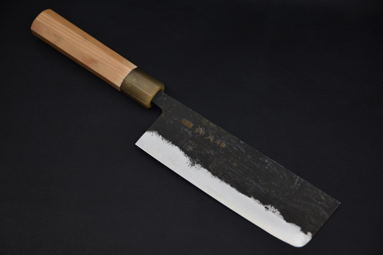 Morihei Hisamoto Kurouchi Shirogami #1 Nakiri 165mm Yakusugi