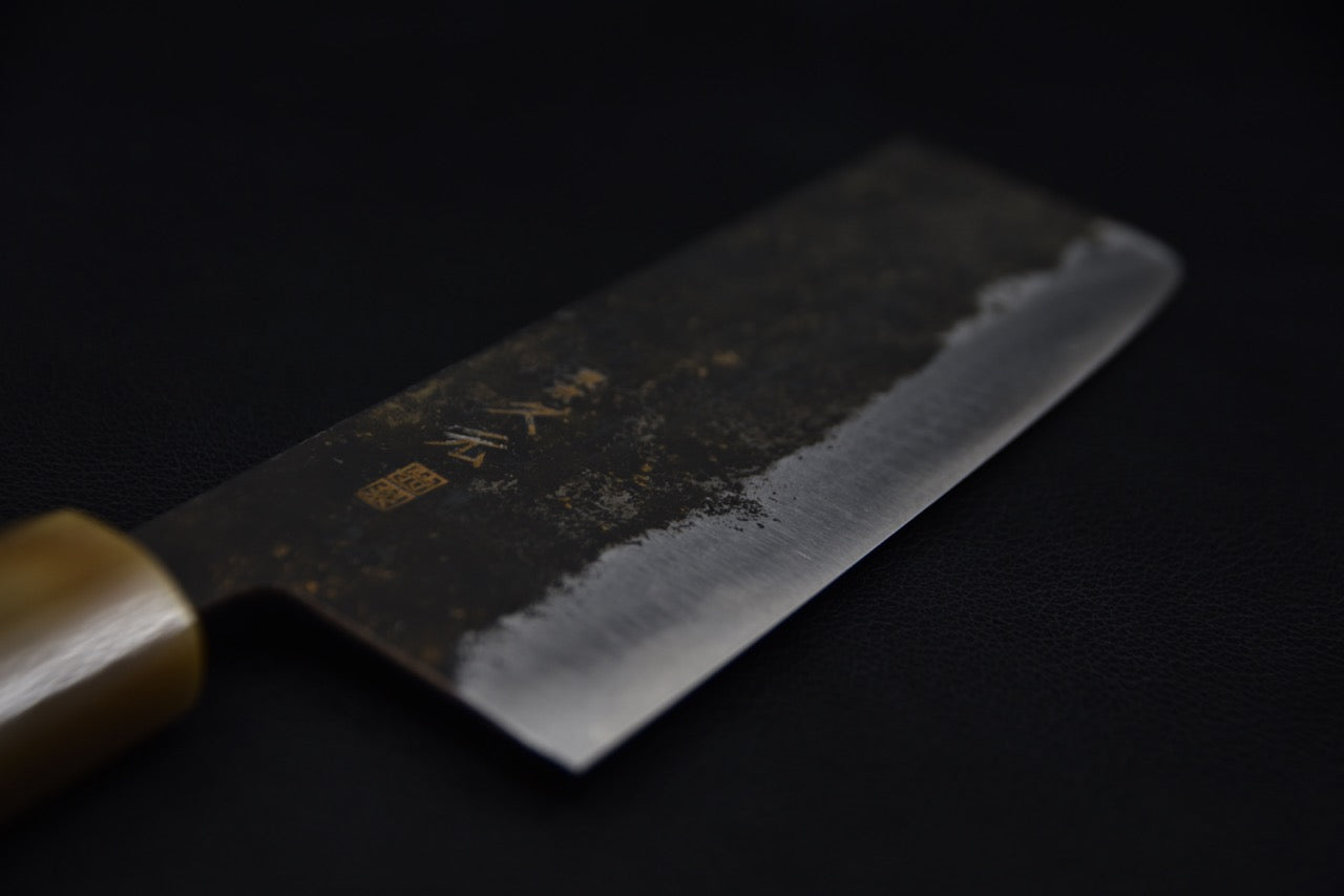 Morihei Hisamoto Kurouchi Shirogami #1 Nakiri 165mm Yakusugi