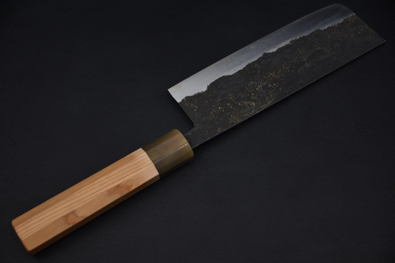 Morihei Hisamoto Kurouchi Shirogami #1 Nakiri 165mm Yakusugi