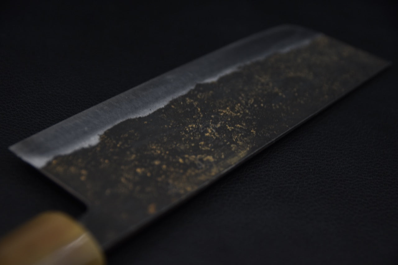 Morihei Hisamoto Kurouchi Shirogami #1 Nakiri 165mm Yakusugi