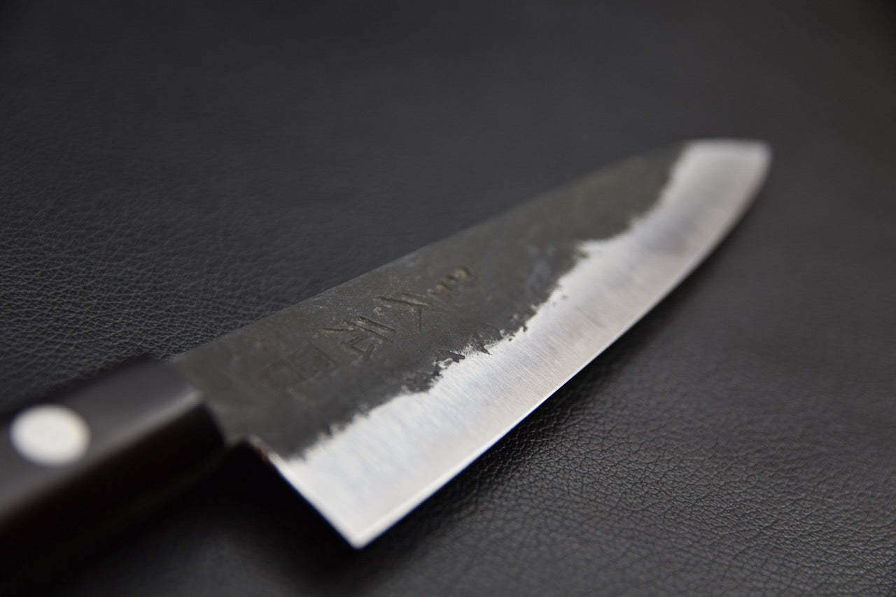 Morihei Hisamoto Kurouchi Shirogami #1 Petty 135mm Pakka