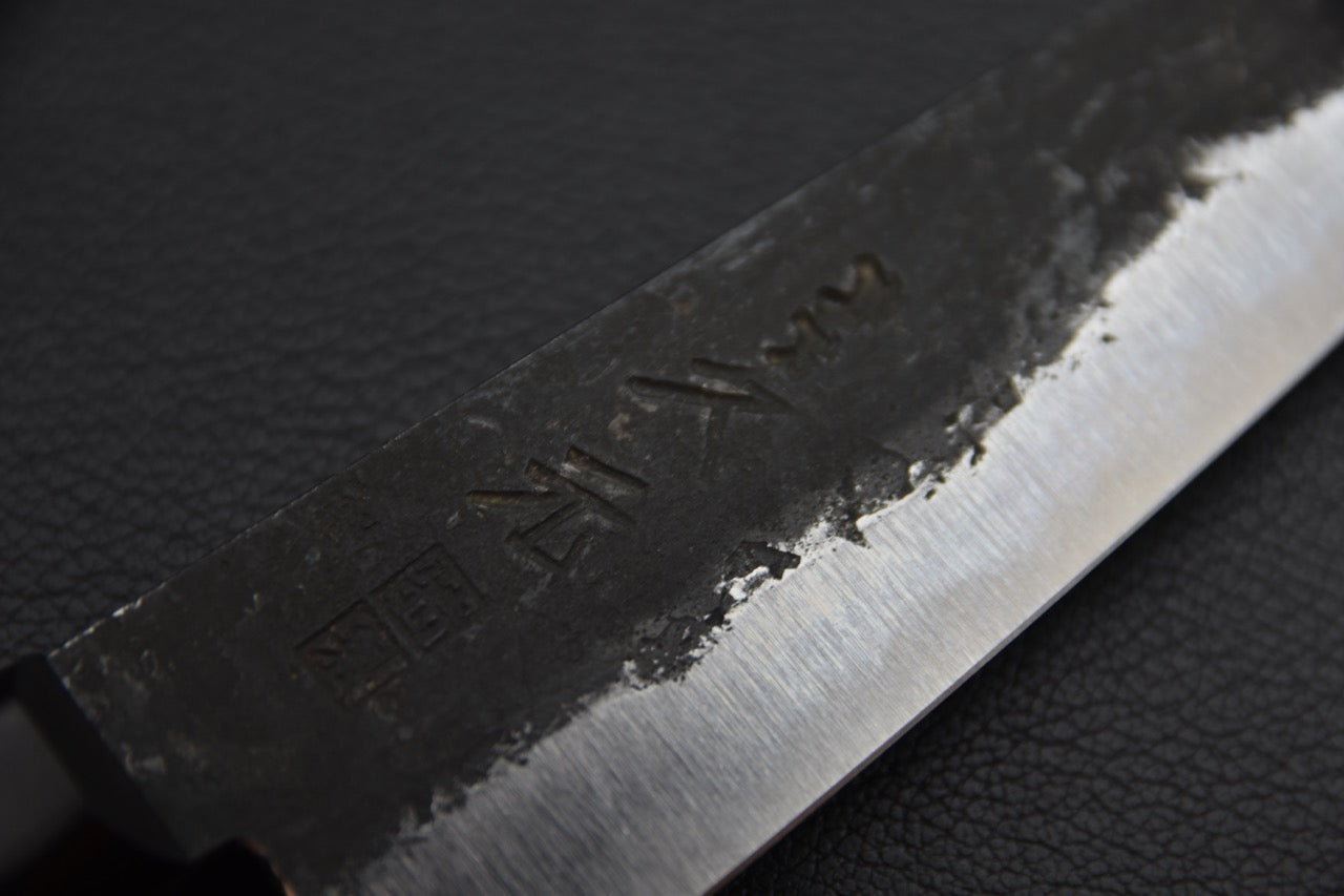 Morihei Hisamoto Kurouchi Shirogami #1 Petty 135mm Pakka