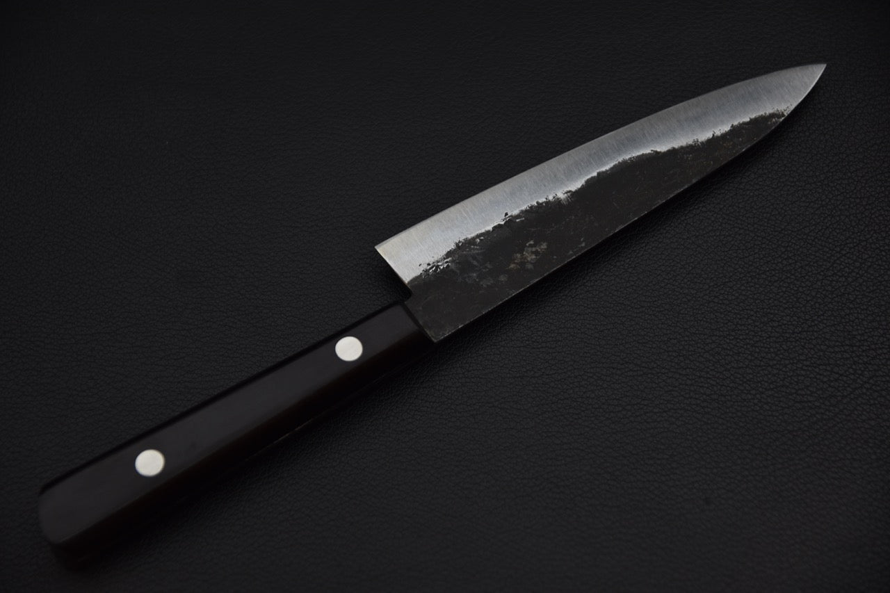 Morihei Hisamoto Kurouchi Shirogami #1 Petty 135mm Pakka