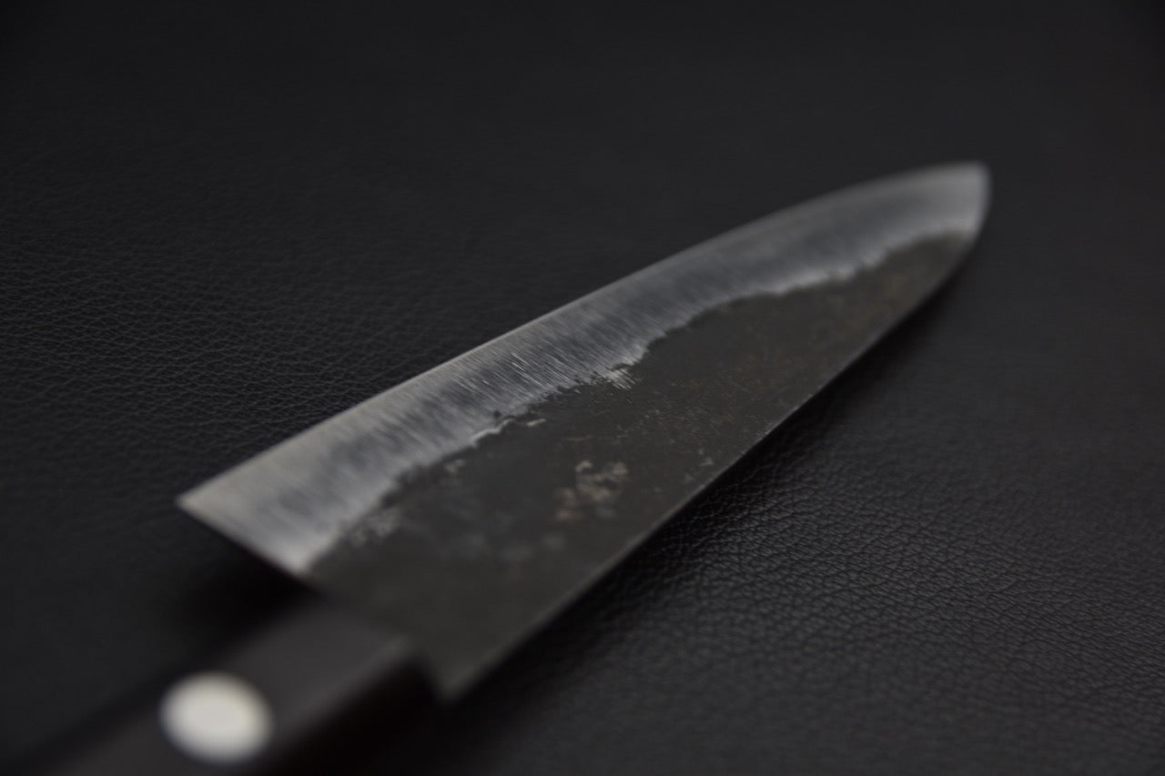 Morihei Hisamoto Kurouchi Shirogami #1 Petty 135mm Pakka