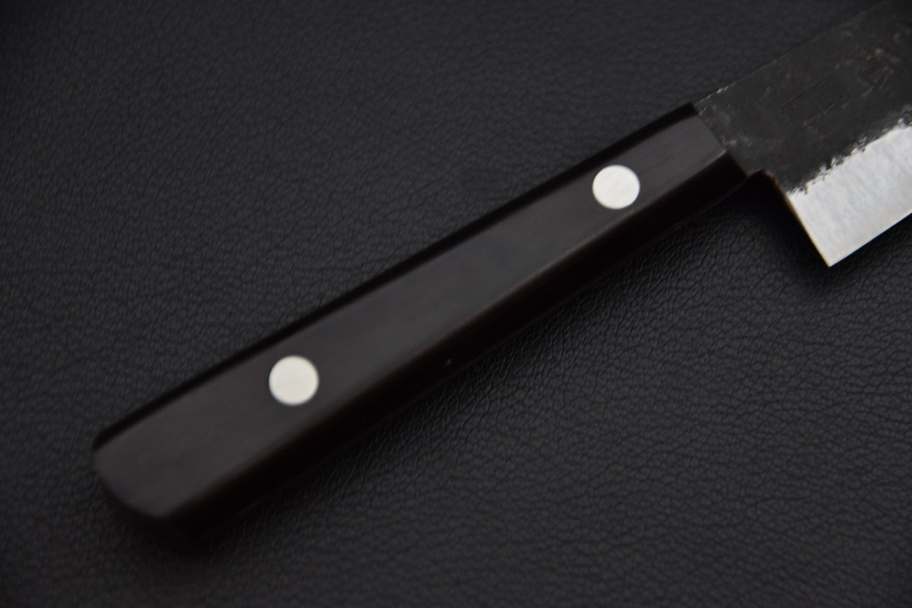 Morihei Hisamoto Kurouchi Shirogami #1 Petty 135mm Pakka