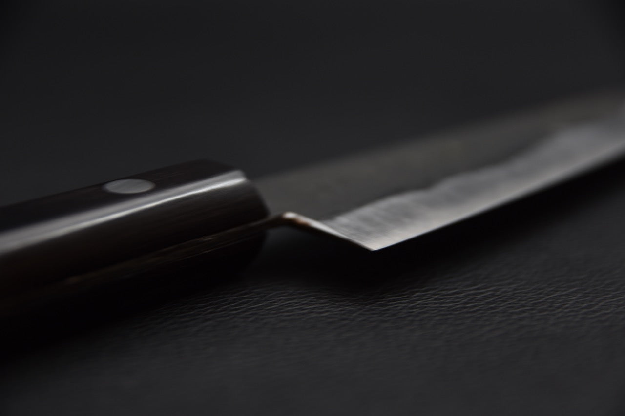 Morihei Hisamoto Kurouchi Shirogami #1 Petty 135mm Pakka