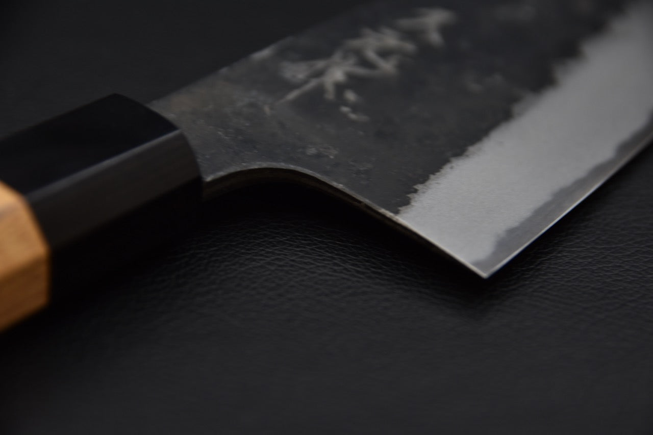 Morihei Hisamoto Kurouchi Shirogami #2 Extra Height Gyuto 210mm Keyaki Zelkova