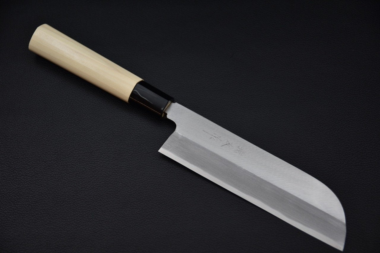 Couteau japonais Usuba 165 mm en acier Kamagata avec manche en peuplier léger et confortable