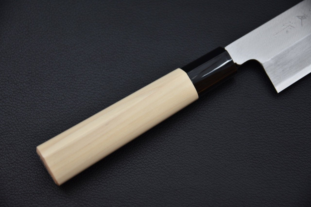 Couteau japonais Usuba Kamagata, manche en peuplier, acier shirogami
