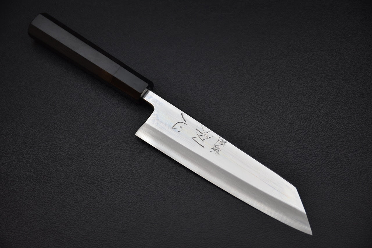 Nakagawa Ginsan Poli Miroir Deba Kiritsuke 180mm Ébène