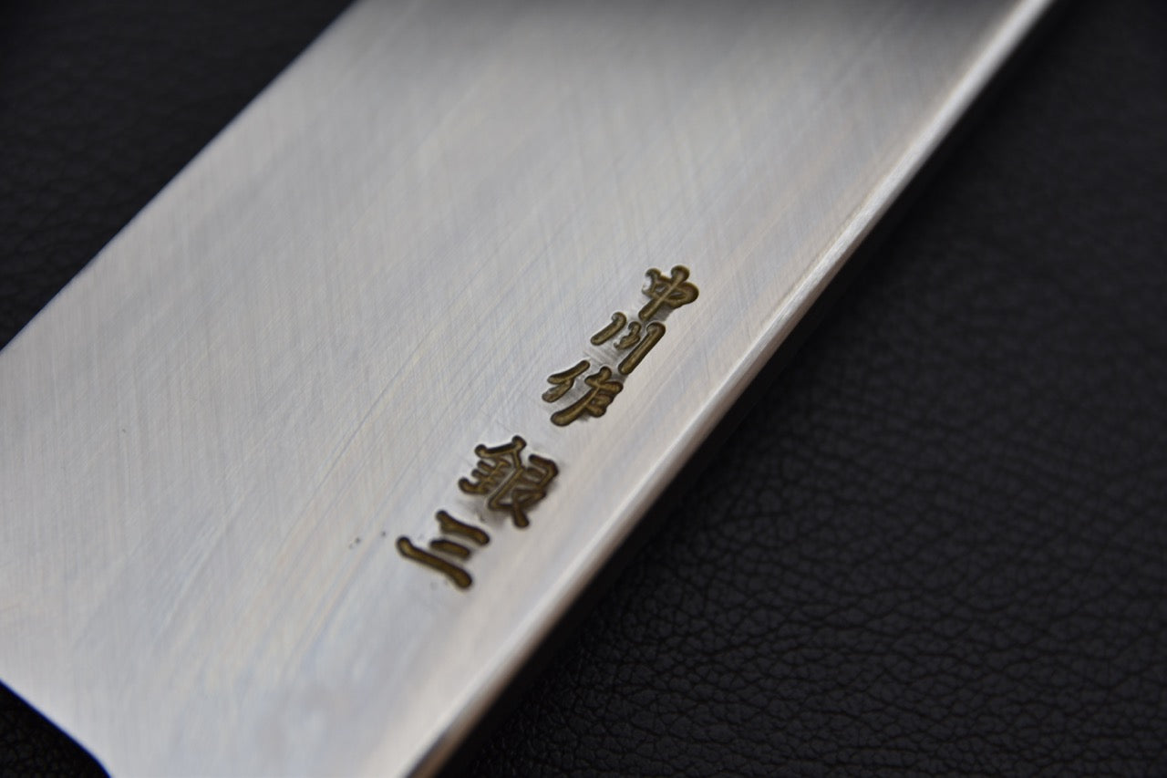 Nakagawa Ginsan Poli Miroir Deba Kiritsuke 180mm Ébène
