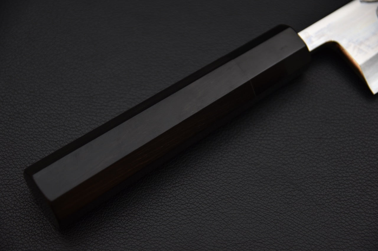 Nakagawa Ginsan Poli Miroir Deba Kiritsuke 180mm Ébène