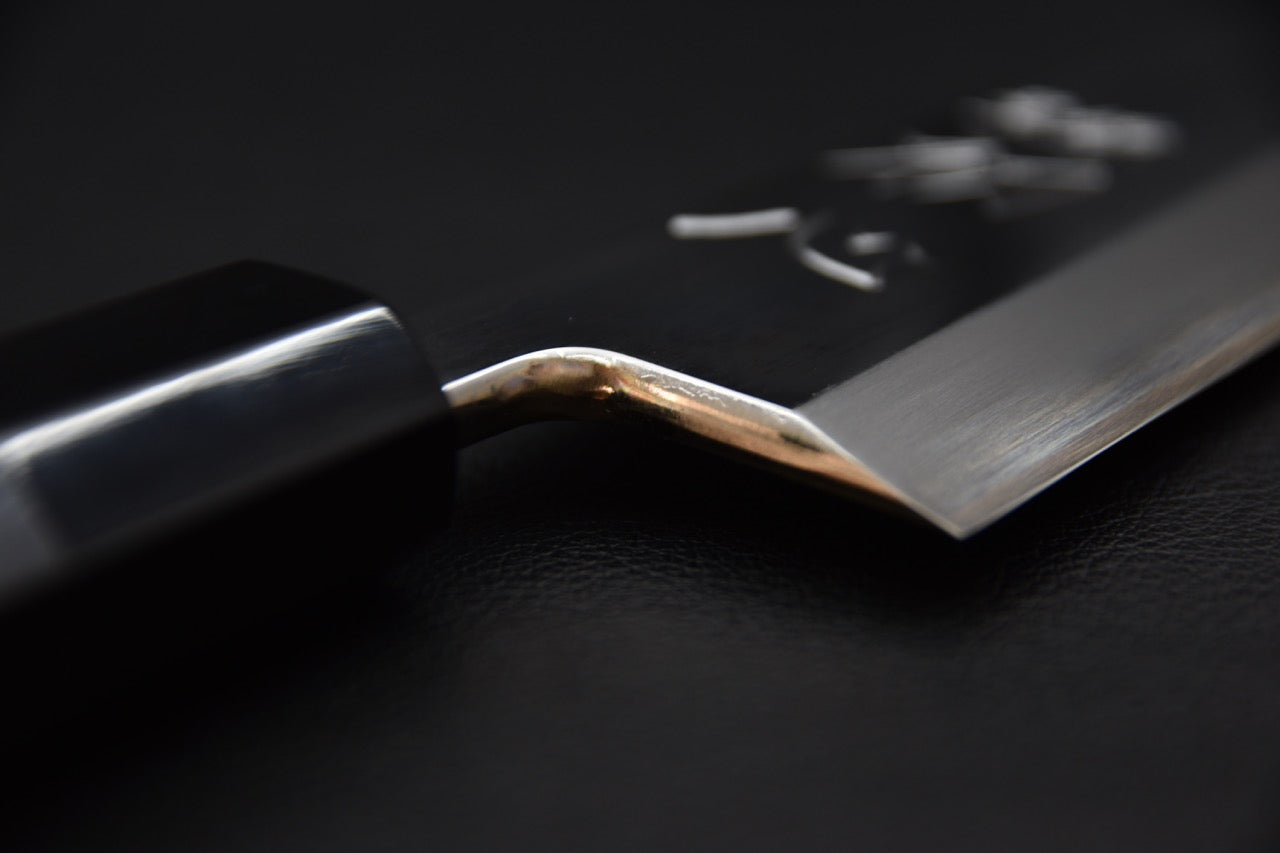 Nakagawa Ginsan Poli Miroir Deba Kiritsuke 180mm Ébène