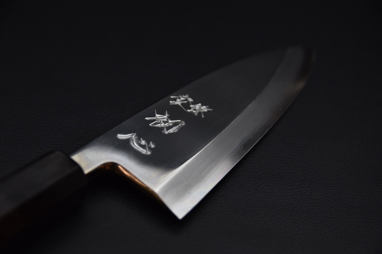 Nakagawa Uchi Hamono Ginsan Deba 165mm Poli Miroir Ébène