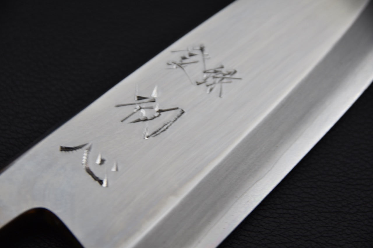 Nakagawa Uchi Hamono Ginsan Deba 165mm Poli Miroir Ébène