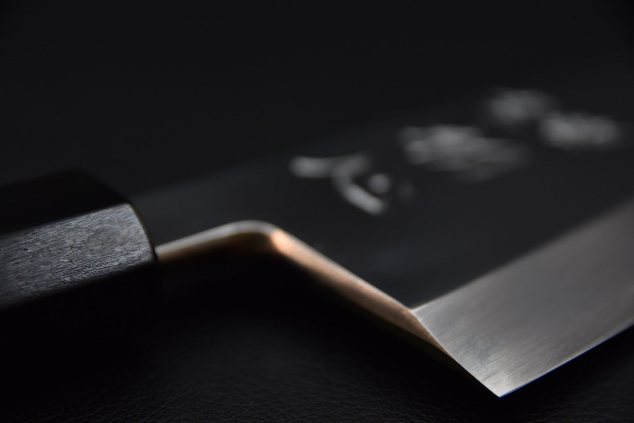 Nakagawa Uchi Hamono Ginsan Deba 210mm Mirror Polish Ebony