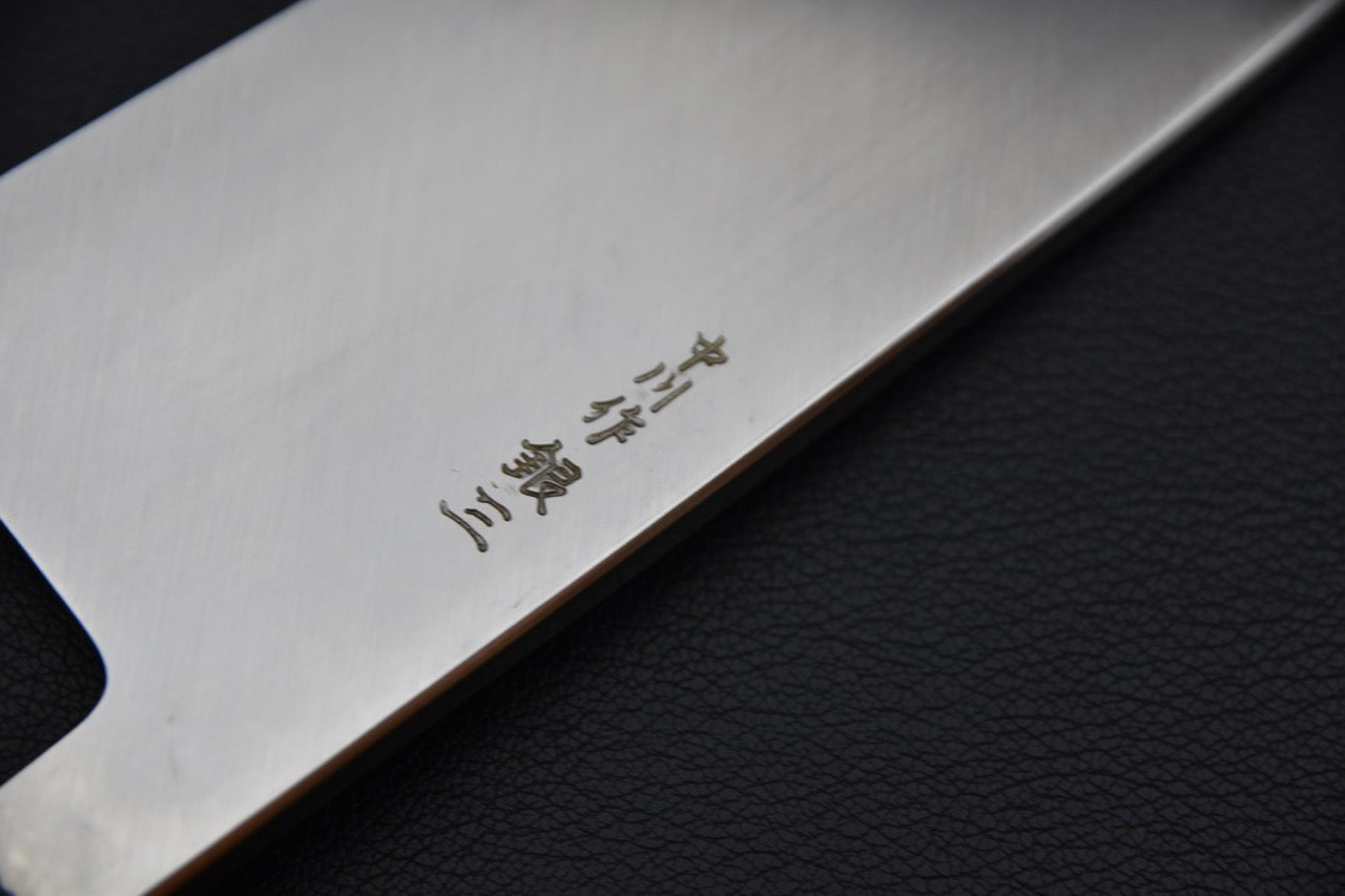 Nakagawa Uchi Hamono Ginsan Deba 210mm Mirror Polish Ebony