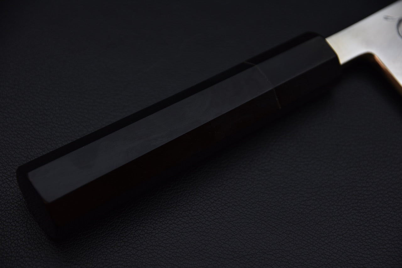 Nakagawa Uchi Hamono Ginsan Deba 210mm Mirror Polish Ebony