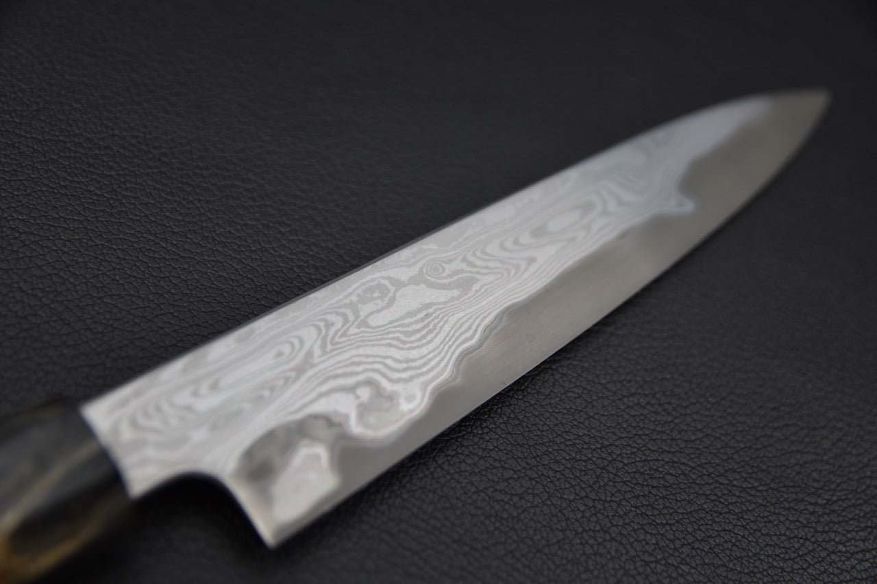 Nakagawa Uchihamono Aogami #1 Suminagashi Petty 150mm Stabilized Birch Wood