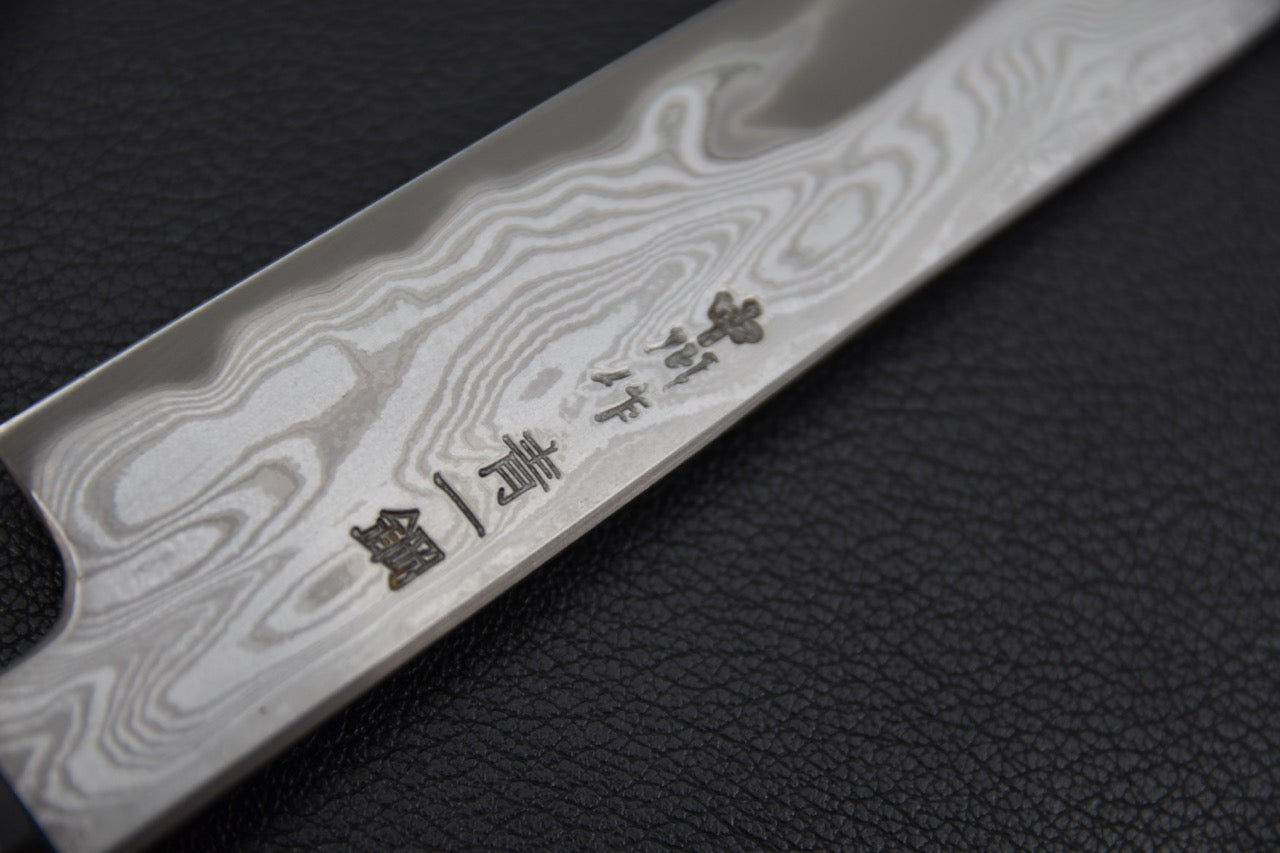 Nakagawa Uchihamono Aogami #1 Suminagashi Petty 150mm Stabilized Birch Wood