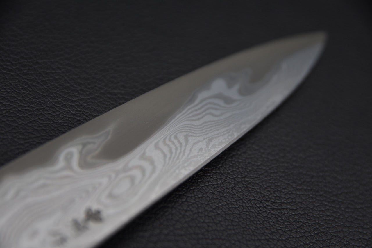 Nakagawa Uchihamono Aogami #1 Suminagashi Petty 150mm Stabilized Birch Wood