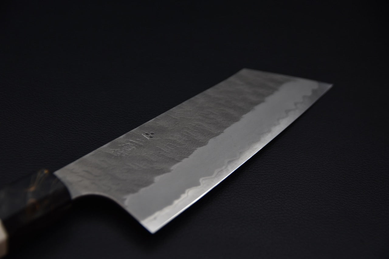 Nigara Hamono Aogami Super Migaki Tsuchime Nakiri Kiritsuke Bouleau