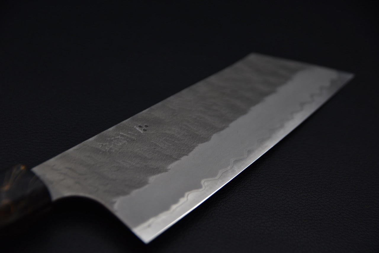 Nigara Hamono Aogami Super Migaki Tsuchime Nakiri Kiritsuke Bouleau
