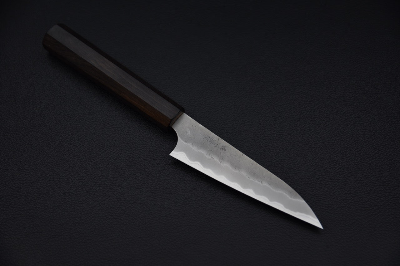 Nigara Hamono Aogami Super Migaki Tsuchime Petty 120mm Ébène