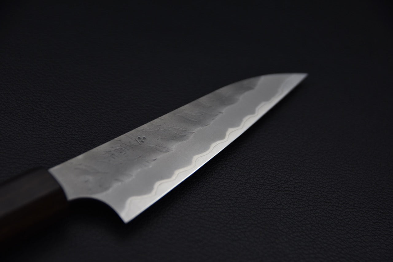 Nigara Hamono Aogami Super Migaki Tsuchime Petty 120mm Ébène