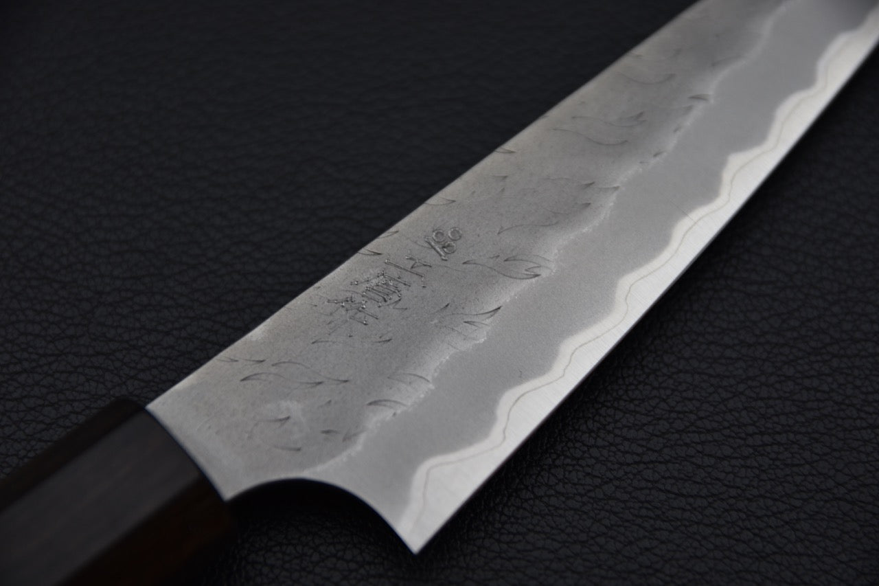 Nigara Hamono Aogami Super Migaki Tsuchime Petty 120mm Ébène