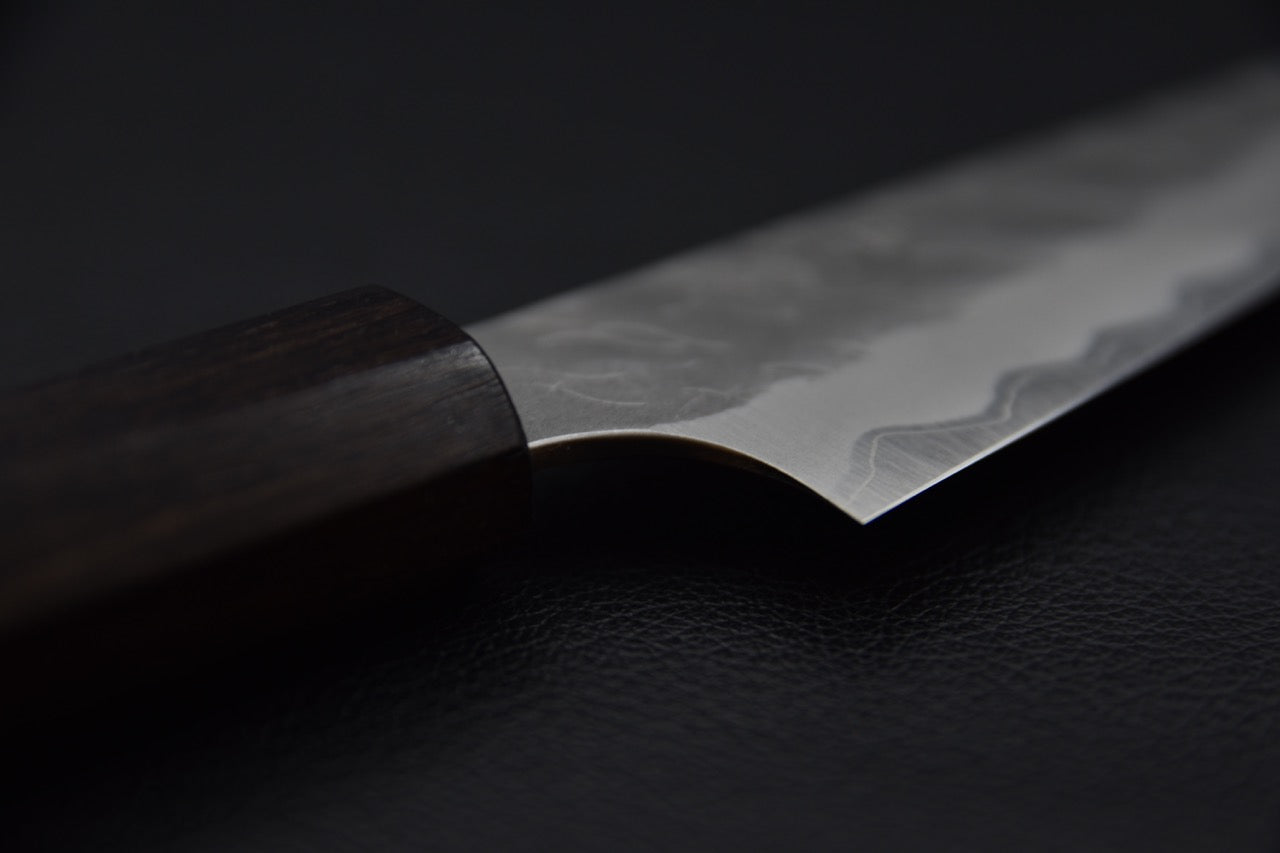 Nigara Hamono Aogami Super Migaki Tsuchime Petty 120mm Ébène