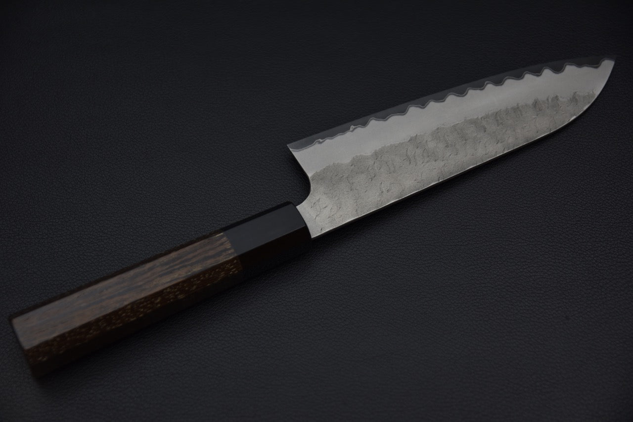 Nigara Hamono Aogami Super Tsuchime Migaki Santoku Tagayasan