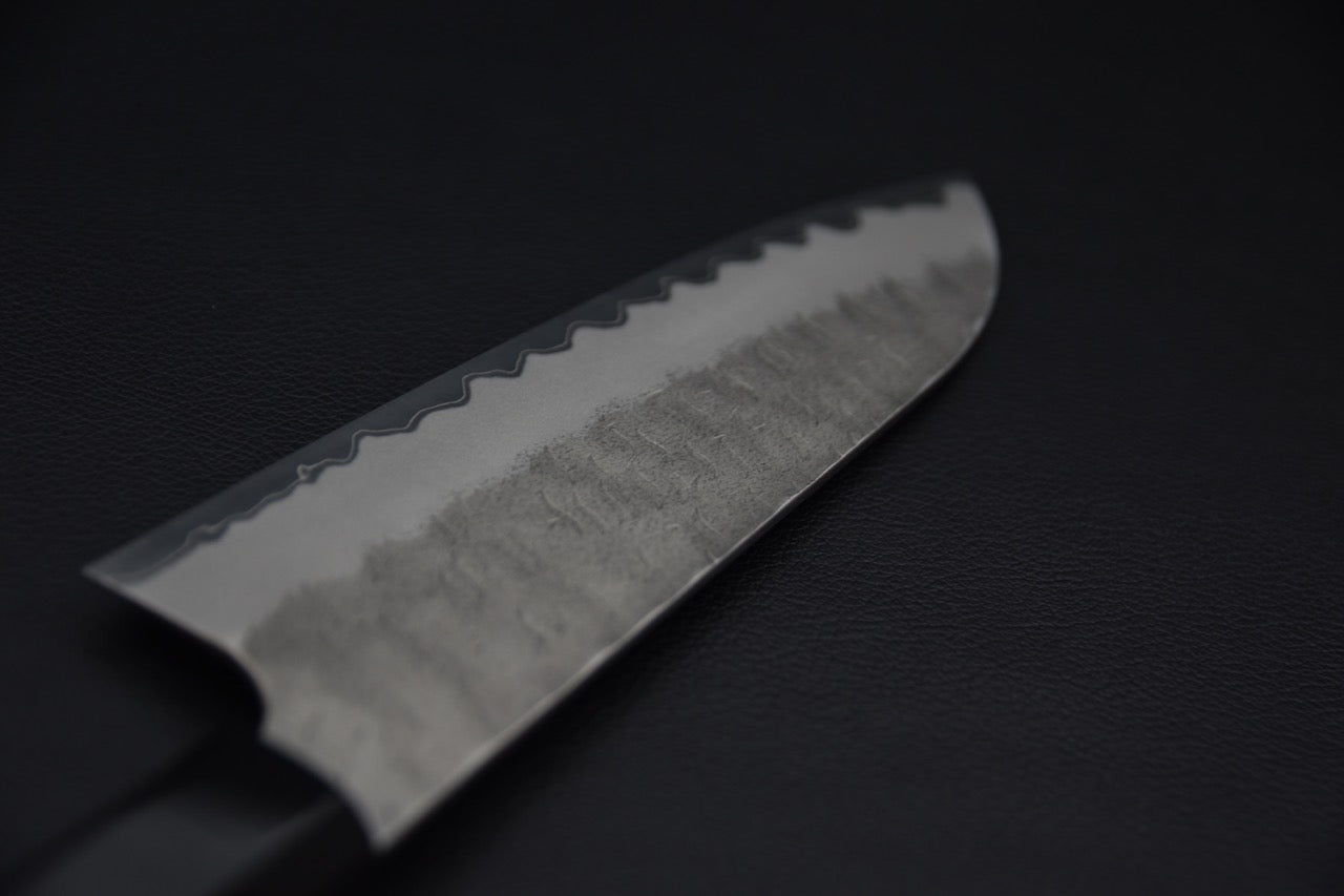 Nigara Hamono Aogami Super Tsuchime Migaki Santoku Tagayasan