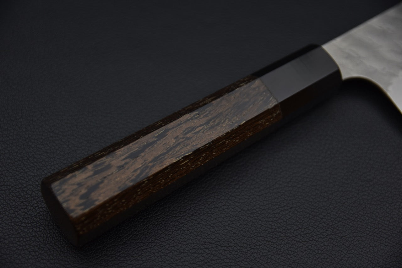 Nigara Hamono Aogami Super Tsuchime Migaki Santoku Tagayasan