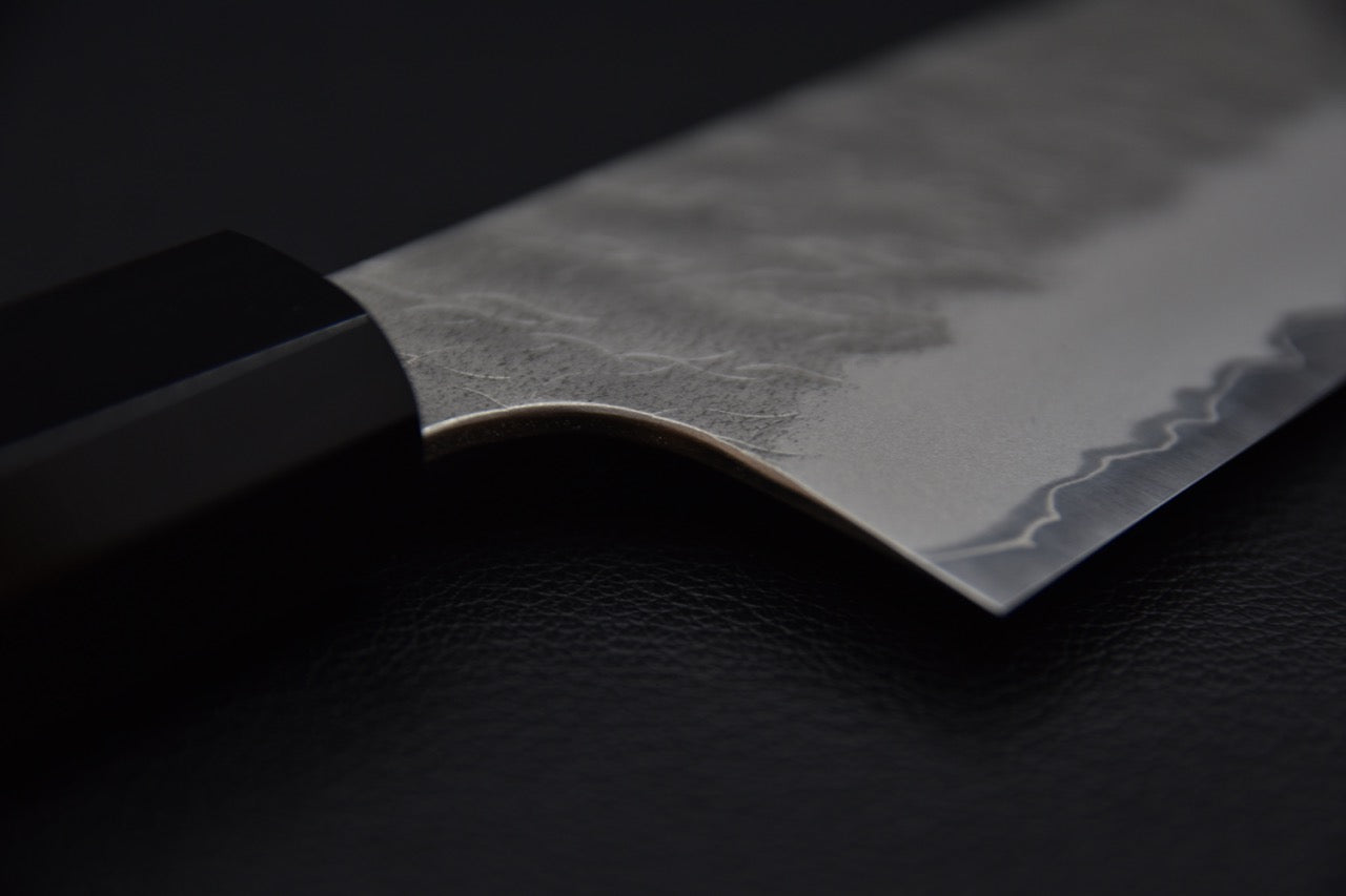 Nigara Hamono Aogami Super Tsuchime Migaki Santoku Tagayasan