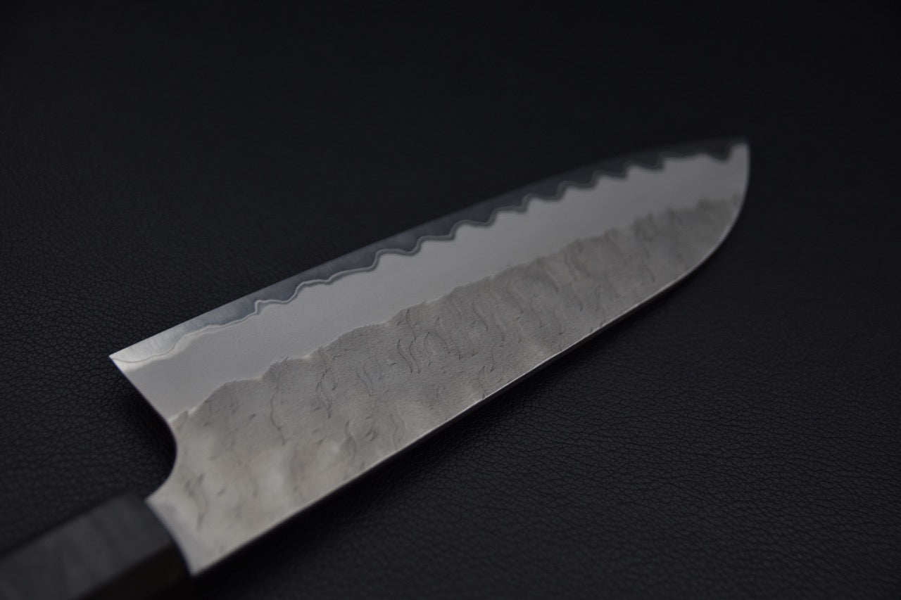 Nigara Hamono Aogami Super Migaki Tsuchime Santoku Bouleau