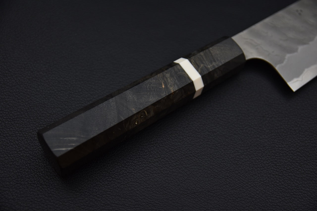 Nigara Hamono Aogami Super Migaki Tsuchime Santoku Bouleau