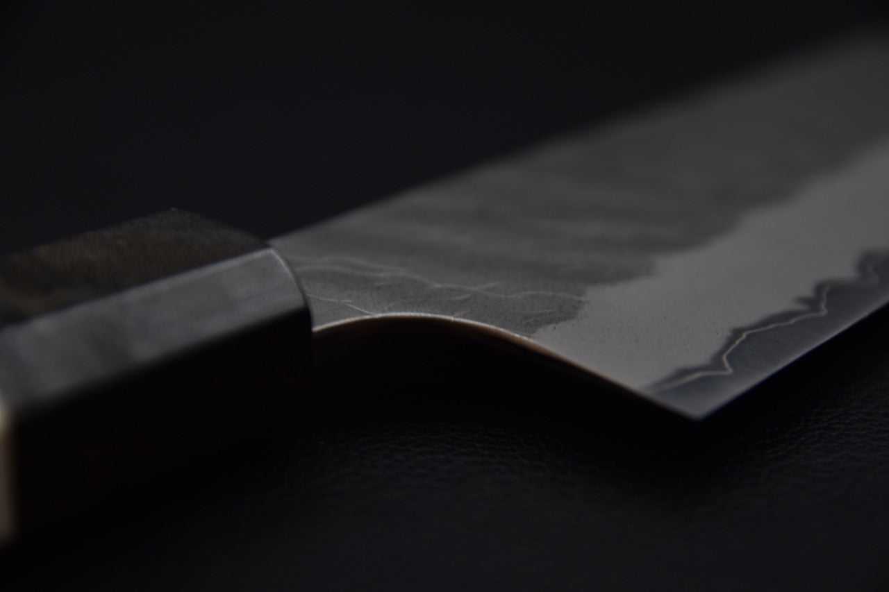 Nigara Hamono Aogami Super Migaki Tsuchime Santoku Bouleau