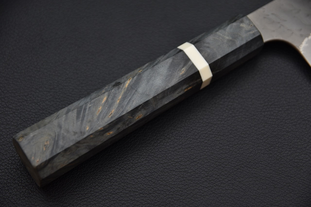 Nigara Hamono Aogami Super Tsuchime Migaki Gyuto 210mm Bouleau